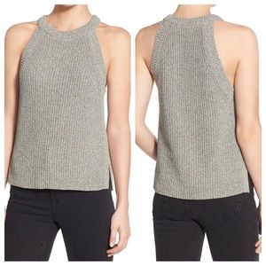 Madewell - Valley Sweater Cutaway Tank Top Gray